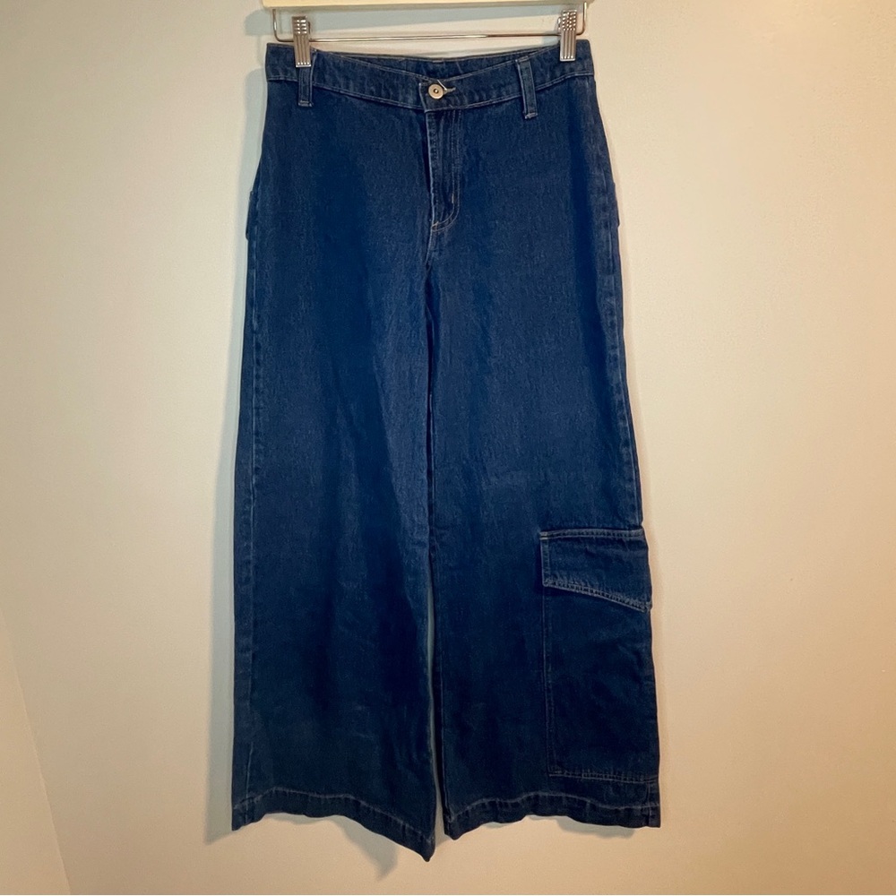 Boom Boom Jeans Dark Blue Wide-Leg Denim
